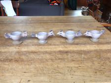 coquetier terre cuite émaillée forme poule ou coq signé CM  CH  vente à la pièce