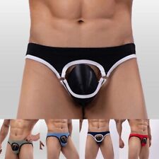 Slip homme sexy ouvert trou devant string sous v??tement lingerie U pochette cal