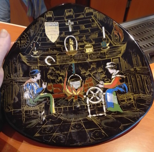 Superbe assiette longwy murale - assiette,