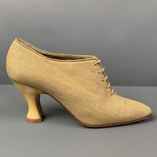 Bottes Tissées En Tissu Beige