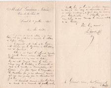 LAVAL MICHEL GASCOIN NOTAIRE LETTRE ENTETE JUILLET 1895