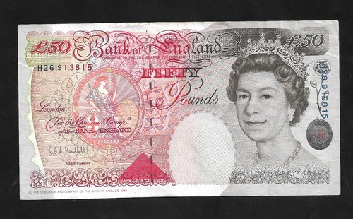 Bank england fifty pounds - of,