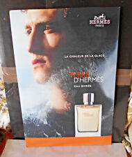 Wael Sersoub, affiche PLV carton 2 faces Hermès Paris, parfum Terre d'Hermès