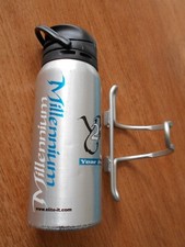 Bidon de vélo en aluminium Elite Millennium + son porte bidon