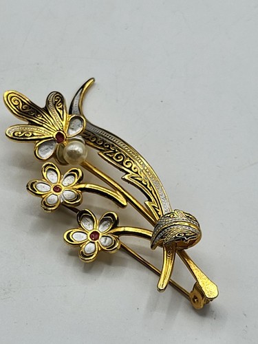 Broche ancienne fleur - #xo,