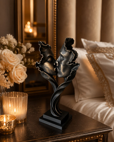 Sculpture couple visages cm - sculpture,