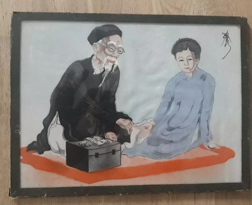 Peinture sur soie - , anciennes