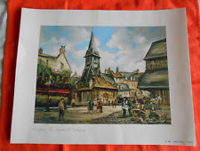 Affiche 29x36 cm, Honfleur, le clocher Sainte Catherine, Brunet, Lutèce Edition