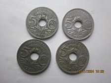 4 pièces de 5 centimes