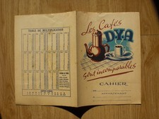 Ancien Protege cahier publicitaire café DYA  état très moyen