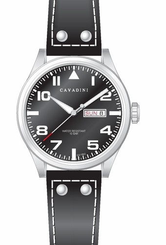 Cavadini montre aviateur xxxl - montre,