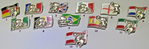Pin france footix drapeau - pin's,