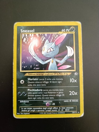 Carte pokemon sneasel - carte, 25/111