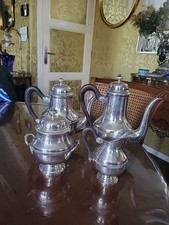 Argenterie Service À Café Métal Argenté Poinconné C V Empire