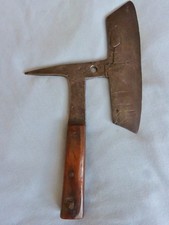 Très ancien marteau de couvreur ardoisier outil ancien charpente XIXe