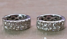 BOUCLE D'OREILLE  OR BLANC