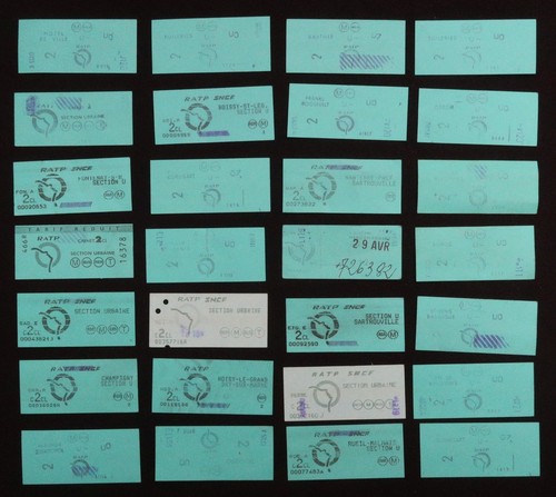 Anciens ticket paris métro - anciens,