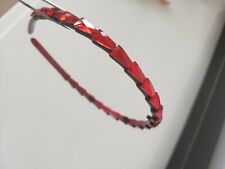 Alexandre de paris ★ Serre-tête rouge ★ motifs trapèzes avec strass Swarovski ★