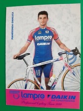 CYCLISME carte cycliste GIANLUCA PIANEGONDA équipe LAMPRE DAIKIN 1999 16,5/12 cm