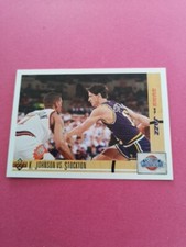 Johnson Vs Stockton Carte Basket NBA Upper Deck 1991-92 #32
