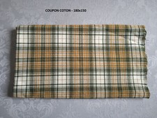 COUPON DE TISSU NEUF ANCIEN STYLE ÉCOSSAIS - 180x150cm - Linge ancien