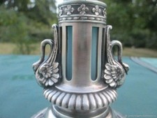 Bougeoir cygnes Antique Plaqué Argent CHRISTOFLE GALLIA