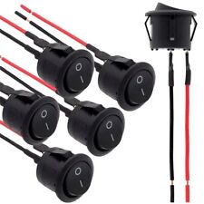 Mini Interrupteur à Bascule avec Bouton-Poussoir Pré-câblé - 6 Pièces, 250V, 10A