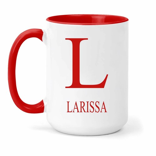 Larissa nom initiales tasse - &,