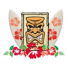 Tiki planche surf hibiscus - tiki, de
