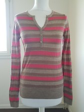 Pull rose marron sweater