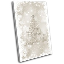 Christmas Decoration Wall Canvas ART Print XMAS Picture Gift Bokeh 08 Cream Chri