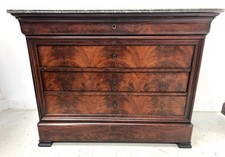 Commode secrétaire Louis Philippe en acajou XIX siècle