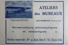 11/1929 PUB ATELIERS DES MUREAUX AERONAUTIQUE MECANIQUE AVION 3-C2 ORIGINAL AD