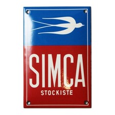 Plaque émaillée :  SIMCA