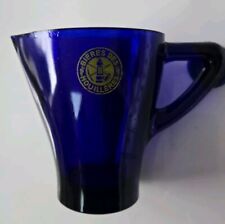 Ancien pichet en verre Bleu Cobalt  & Cendrier  bière  des Houillères 