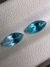 Paire D’apatites Bleu Neon 1,09ct 2 Pc Madagascar FMG Gemstones