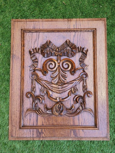 Ancien panneau fronton bois - panneau,