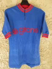 Maillot cycliste GITANE vintage bleu années 70 camiseta shirt maglia trikot M