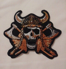 TÊTE DE MORT VIKING PATCH ECUSSON Patch thermocollant