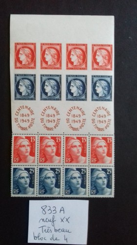 France 833a bloc de - n°, **