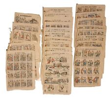 Lot de 24 planches Fin XIXème image d'Épinal - Imageries Réunies Jarville-Nancy