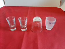 lot de 4 verre à vodka shooter 1 eristoff 3 gravés M R