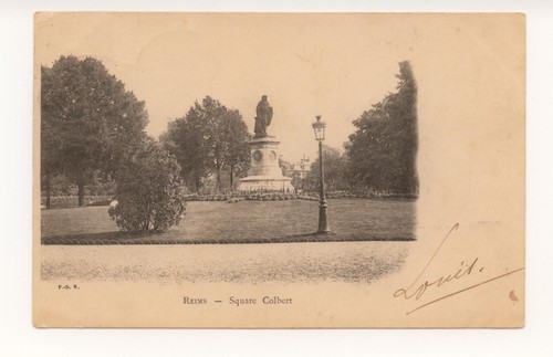 Carte postale reims square - carte,
