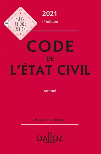 Code état civil 2021 - de, l'état