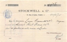 1911 STOCKWELL A PARIS  - M. FOUCAULD A COGNAC