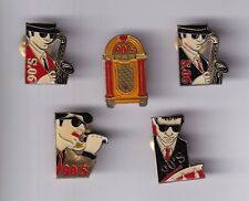5 RARE PINS PIN'S .. TOBACCO WINSTON  MUSIC JUKE BOX JAZZ  ROCK VINTAGE SET ~US
