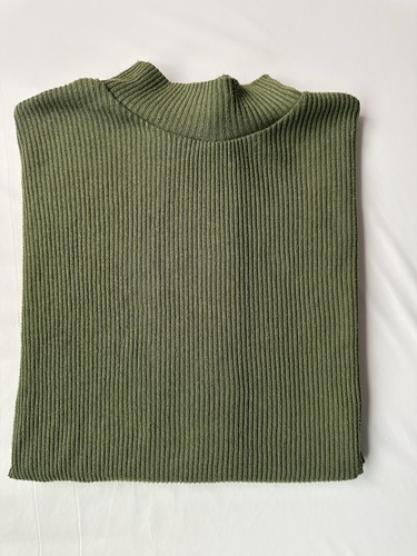 Pull col montant vert kaki - pull,