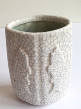 Vase porcelaine chinoise  craquelé décor poissons et hippocampes