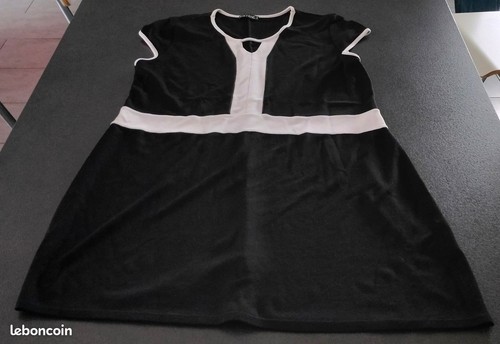 Robe noire blanche taille - et,
