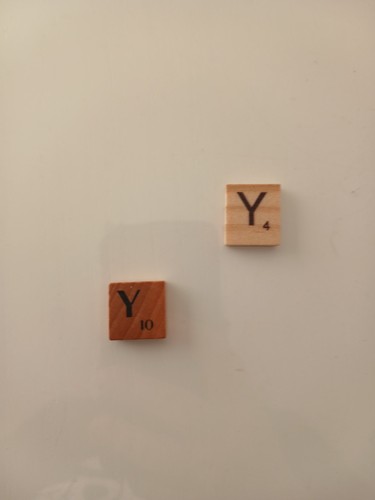 Lettres scrabble bois - de,